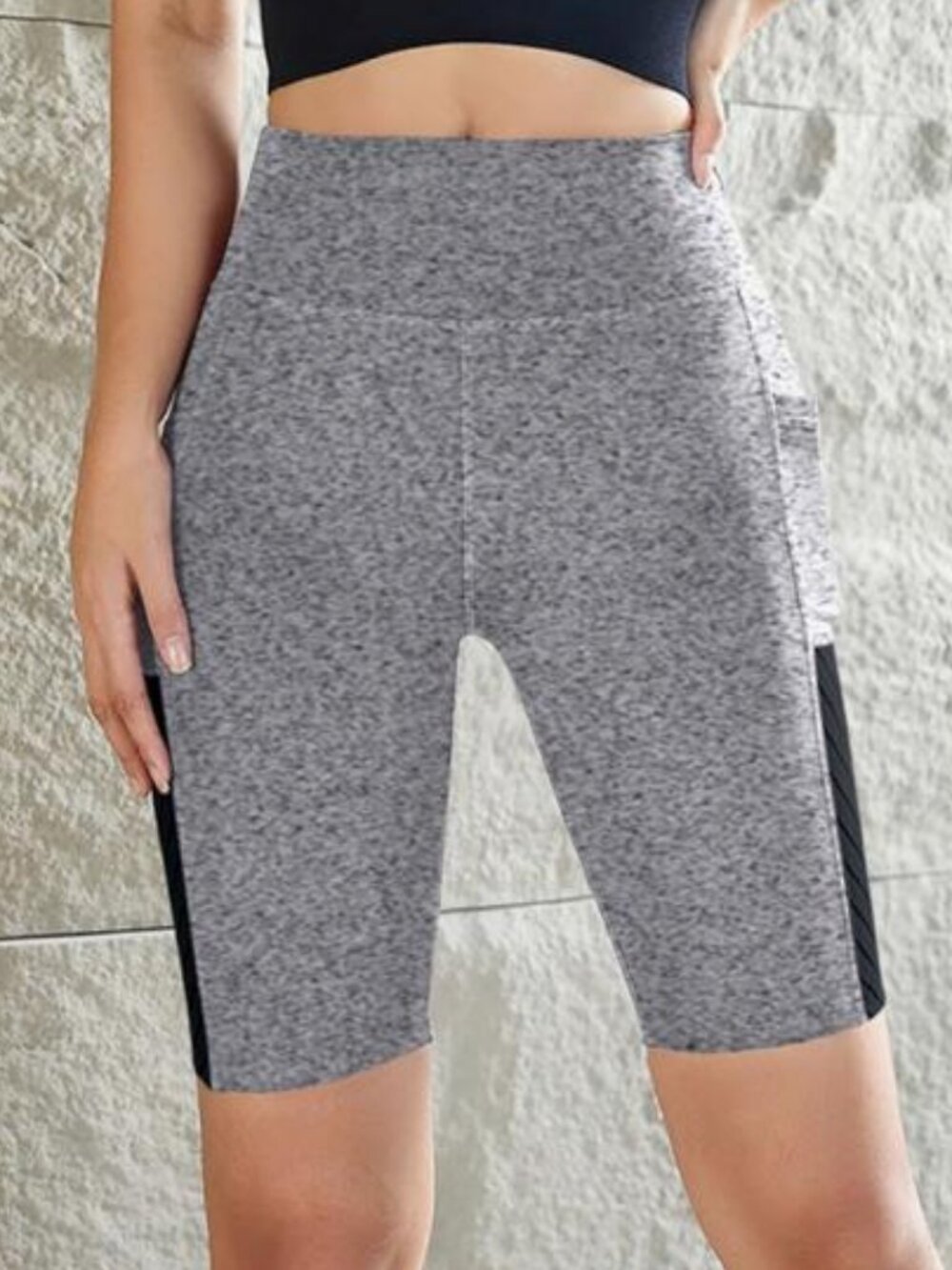 High-waisted yoga shorts with tummy control and compression—athletic shorts